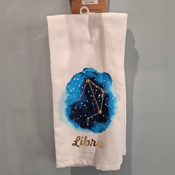 Eco-Melange Libra Zodiac Kitchen Towels Set of 2 - NWT - Picture 3 of 4